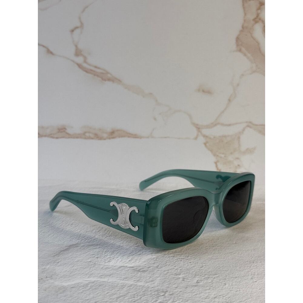 NEW Celine CL40282U Triomphe XL Blue Silver Sunglasses - Picture 6 of 8